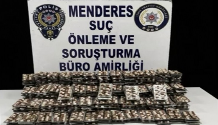 Menderes’te ikamete operasyon: Bahçeden binlerce uyuşturucu hap çıktı