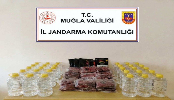 Muğla’da yenil yıl öncesi 1 ton 235 litre kaçak içki ele geçirildi