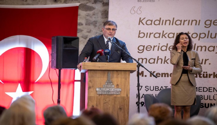 Başkan Tugay: Kadına yönelik şiddet son bulmadan medeniyetten söz edemeyiz