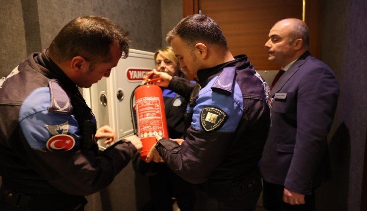 Bayraklı zabıtasından konaklama tesislerine denetim