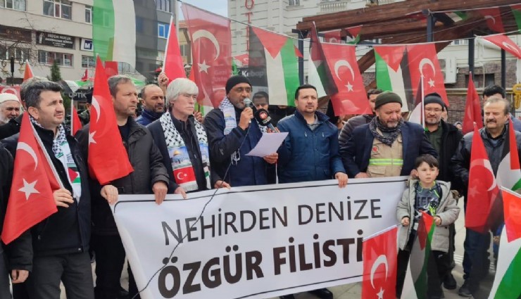 Kütahya'da Gazze için protesto: 