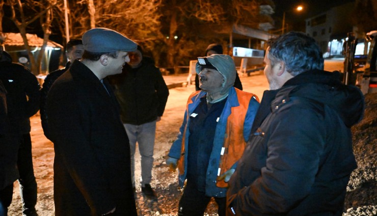 Başkan Ömer Eşki gece mesaisinde: Çalışmaya devam edeceğiz, hiçbir şey bizi durduramaz!