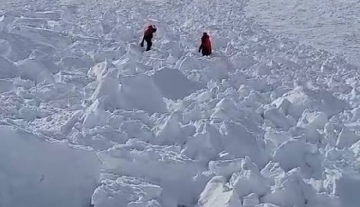 Erciyes’te çığ düştü: Kayak yapan kişi son anda kurtuldu