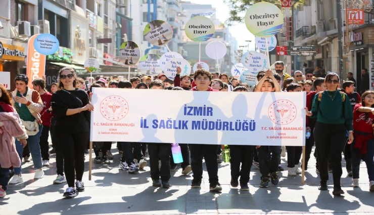 İzmir’de obeziteyle mücadele yürüyüşü gerçekleştirildi
