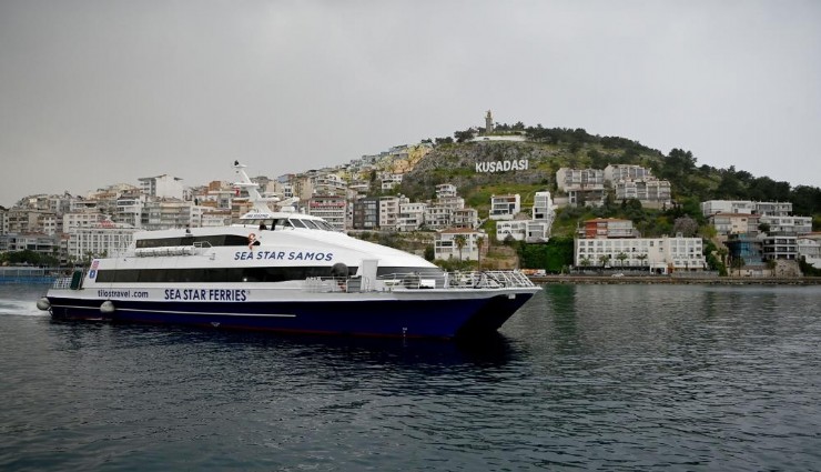 Kuşadası'ndan Yunanistan'ın Sisam Adası'na feribot seferleri başladı