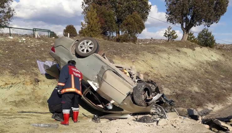 Tavşanlı'da kontrolden çıkan araç takla attı: 1 kişi hayatını kaybetti