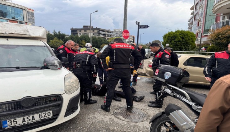 Aydın'da motosikletli Polis Timi kazaya karıştı: 1 polis yaralı