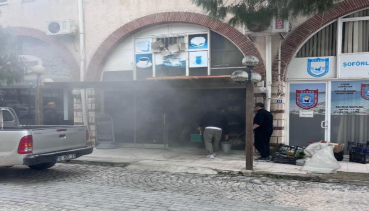 İş hanındaki yangın büyümeden söndürüldü
