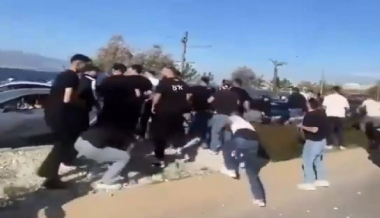 İzmir'de Beşiktaş ile Göztepe taraftarı arasında gerginlik
