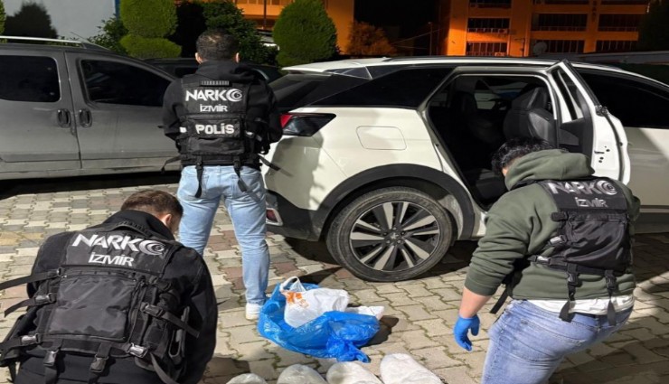 Torbalı'da polisin durduğu araçtan 11 kilo uyuşturucu çıktı