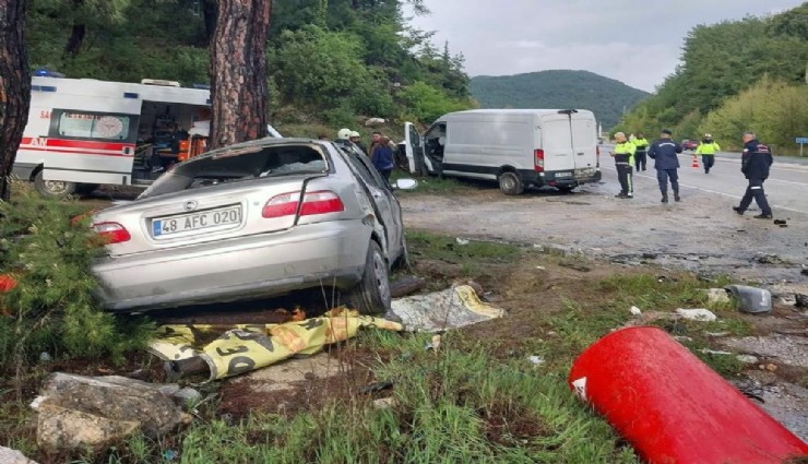 Muğla'da feci kaza: 1 can kaybı, 2 yaralı