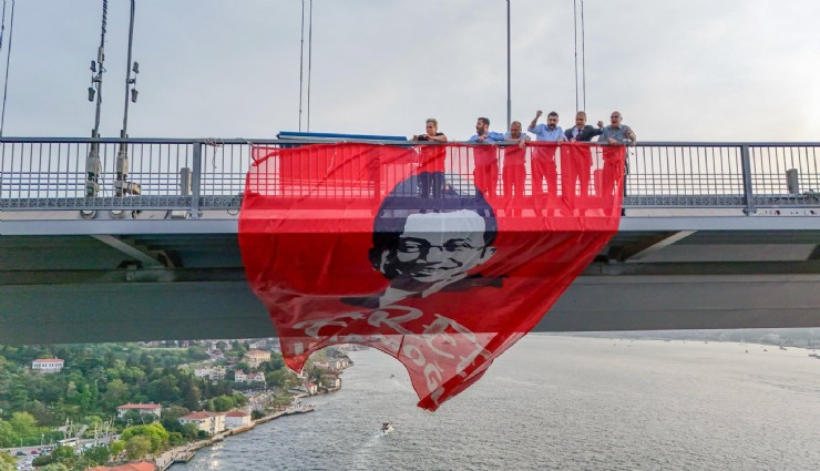 15 Temmuz Şehitler Köprüsü’nde İmamoğlu’na Özgür Eylemi
