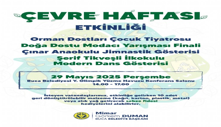 Buca’da çevre haftası dolu dolu geçecek