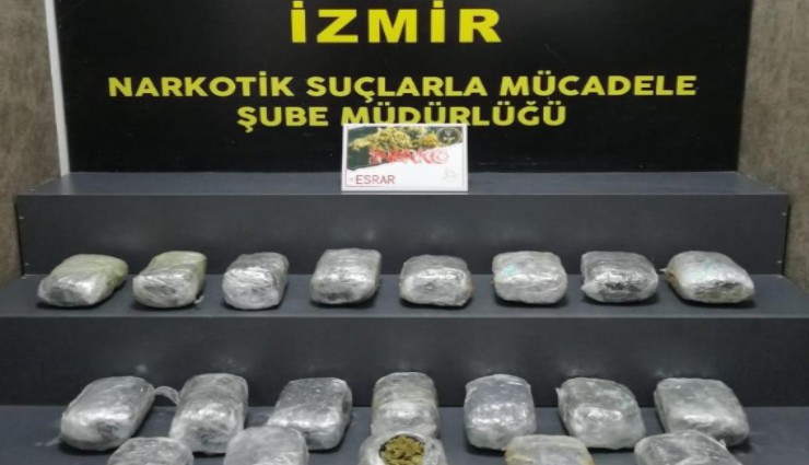 İzmir’de zehir tacirlerine darbe: 11 kilo skunk yakalandı