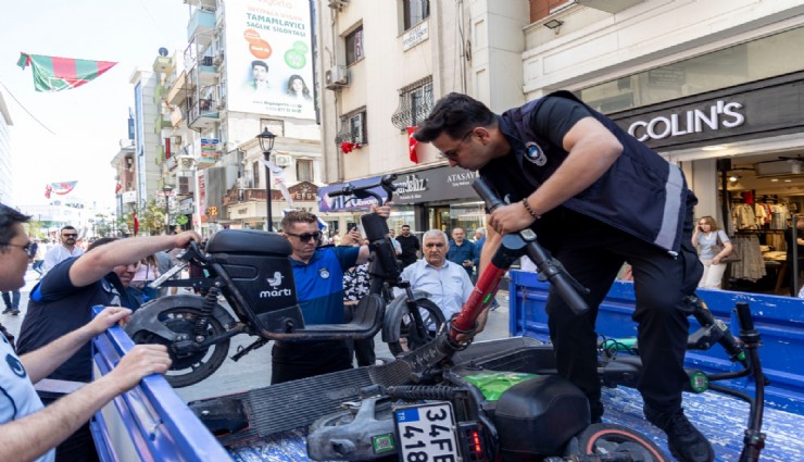 Yaya yollarında scooter ve motora geçit yok