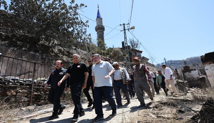 AK Parti'li Saygılı yangın bölgelerini ziyaret etti: 