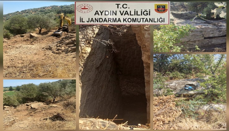 Aydın'da suçüstü: Kaçak kazı yaparken suçüstü yakalandılar