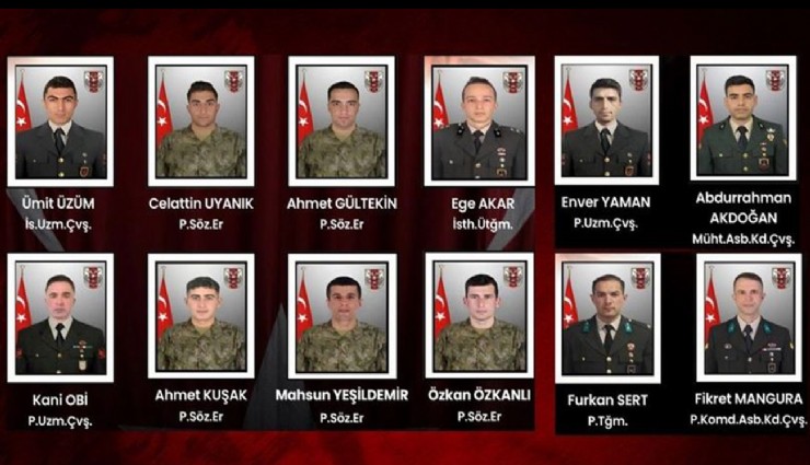MSB'den 12 askerimizin şehit olduğu olayla ilgili iddialara yanıt