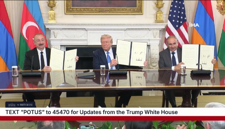 Aliyev, Trump ve Paşinyan arasında üçlü mutabakat zaptı imzalandı