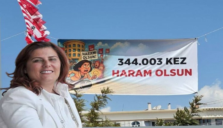 Aydın Büyükşehir Belediye binası önünde Çerçioğlu’na sert pankartlar: 344.003 kez haram olsun