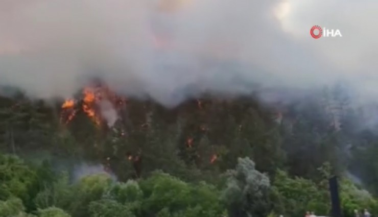 Bolu’daki orman yangını yayılıyor: 7 helikopterle havadan destek