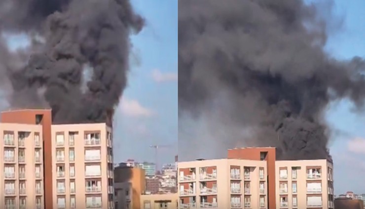İstanbul'da 13 katlı binada korkutan yangın: Faciadan dönüldü