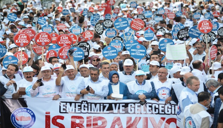 Kamu görevlilerinden Toplu Sözleşme çerçevesine iş bırakma eylemi