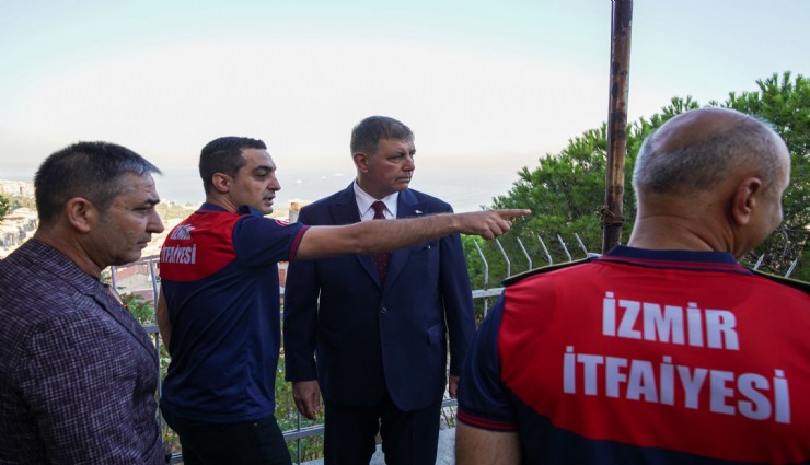 Başkan Tugay İtfaiye Haftası’nda itfaiye personeli ile buluştu