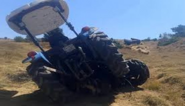 Uşak’ta traktör devrildi: 1 ölü, 1 yaralı