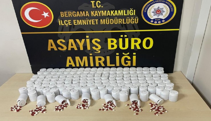 Bergama’da araçta 8 bin 21 uyuşturucu hap ele geçirildi: 1 tutuklama