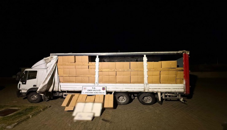 Kamyon dolusu kaçak sigara jandarmaya takıldı
