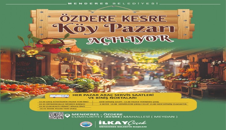 Menderes Belediyesi’nden Özdere köy pazarı müjdesi