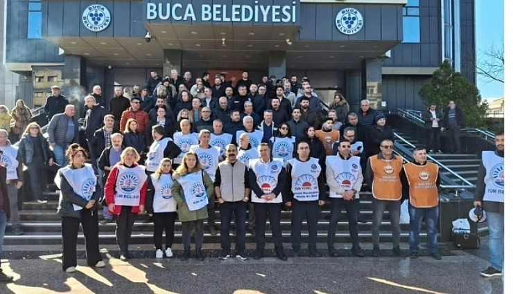 Buca'da memurlardan TİS isyanı: İş bıraktılar
