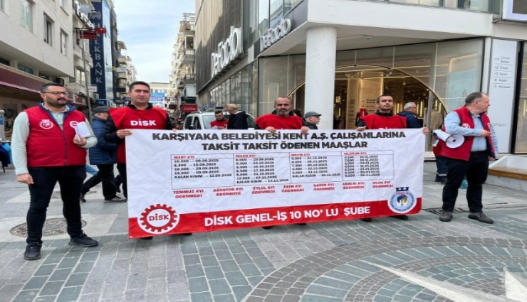 Karşıyaka Belediyesinde maaş alamayan işçiler sokağa döküldü