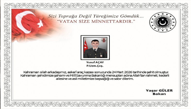 Ağrı’daki kazada 1 asker şehit oldu