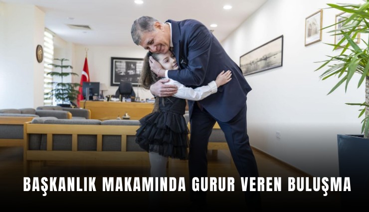 Başkanlık makamında gurur veren buluşma