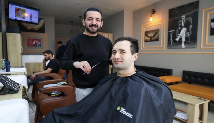 Buca Belediyesi berberleri unutmadı