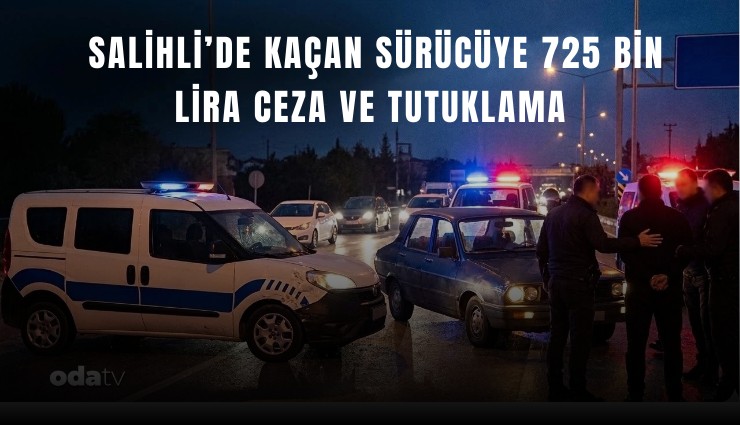 Salihli’de kaçan sürücüye 725 bin lira ceza ve tutuklama