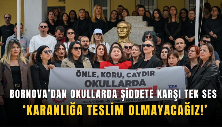 Bornova’dan okullarda şiddete karşı tek ses: 'Karanlığa teslim olmayacağız'
