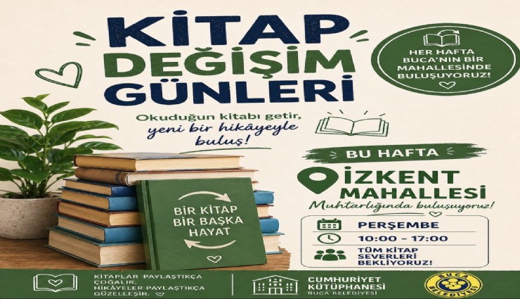 Buca’da  Kitap Değişim Günleri başlıyor