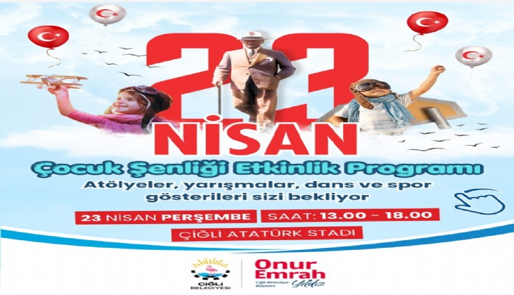 Çiğli'de 23 Nisan hazırlıkları: Atatürk Stadı çocuk şenliğine ev sahipliği yapacak