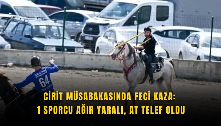 Cirit müsabakasında feci kaza: 1 sporcu ağır yaralı, at telef oldu