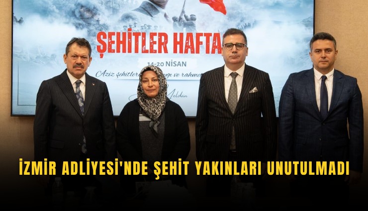 İzmir Adliyesi'nde şehit yakınları unutulmadı