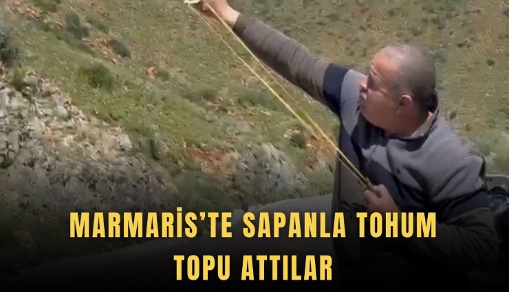 Marmaris’te sapanla tohum topu attılar