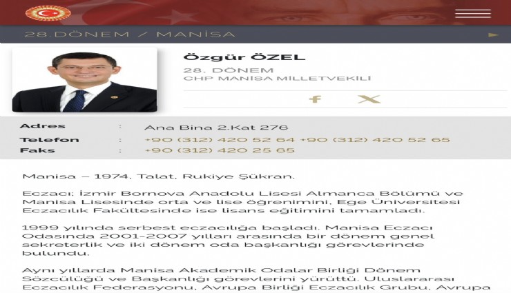 TBMM’de Özgür Özel’in unvanı değişti