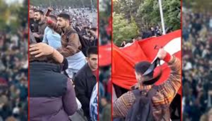 Türk bayrağı açan öğrencilere saldırı