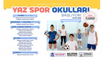 Konak'ın ücretsiz yaz spor okullarında kayıt dönemi başladı