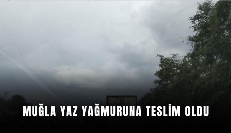 Muğla yaz yağmuruna teslim oldu