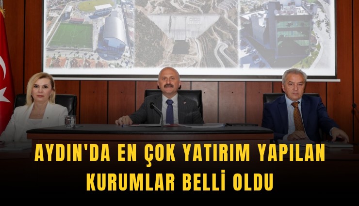 Aydın'da en çok yatırım yapılan kurumlar belli oldu