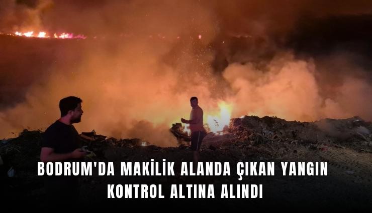 Bodrum'da makilik alanda çıkan yangın kontrol altına alındı